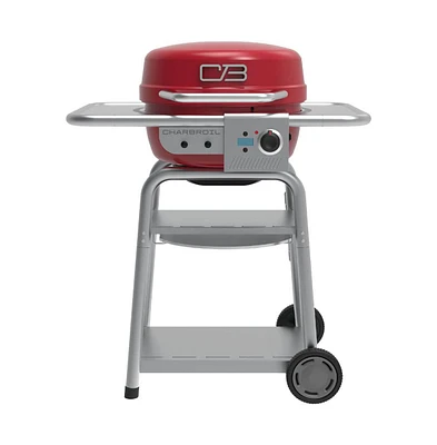 Char-Broil Bistro Pro Electric Grill and Griddle with Charcoal Mode - Red