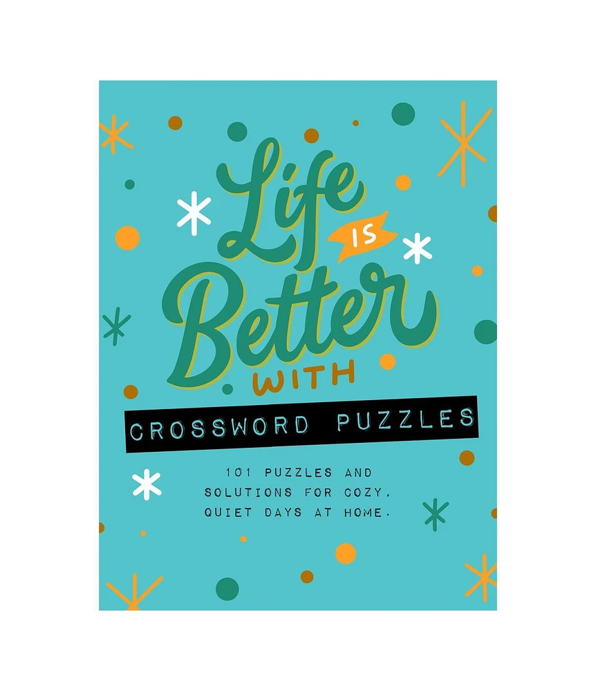 Life is Better with Crossword Puzzles Book Spiral Puzzle Pad