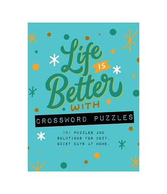 Life is Better with Crossword Puzzles Book Spiral Puzzle Pad