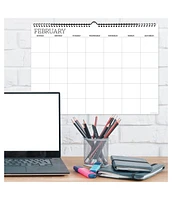 Undated 17" x 12" Dry Erase Medium Wire-o Hanging Horizontal Wall Calendar