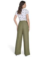 Calvin Klein Women's High-Rise Wide-Leg Pants