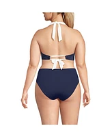 Lands' End Plus Seamed Halter Bikini Top