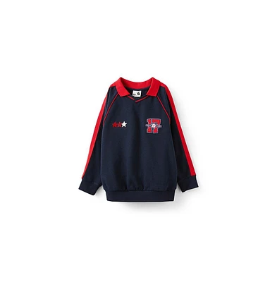 Cotton On Little Boys Little/Big Polo Collar Fleece Top