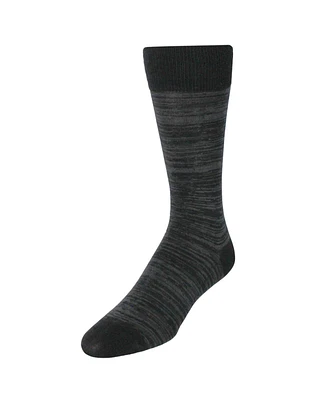Trafalgar Men's Marius Marled Patterned Mid-Calf Pima Cotton Socks (1 Pair)