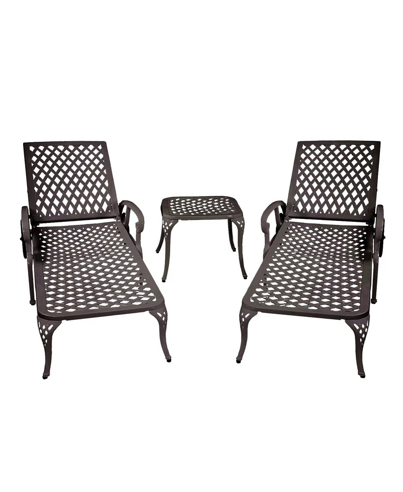 Mondawe Aluminium Cast lounge chair 2pcs white