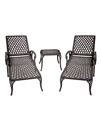 Mondawe Aluminium Cast lounge chair 2pcs white