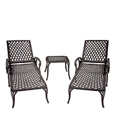 Mondawe Aluminium Cast lounge chair 2pcs white