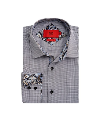 Elie Balleh Big Boys Slim Fit Houndstooth Dress Button-Down Shirt