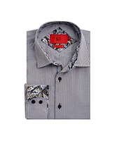 Elie Balleh Big Boys Slim Fit Houndstooth Dress Button-Down Shirt
