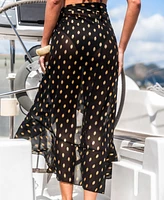 Cupshe Women's Gleaming Gold Dust Polka Dot Cover-Up Sarong