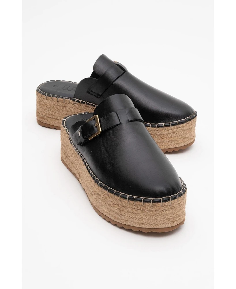 Novas Leather Platform Espadrille Mule (Women)