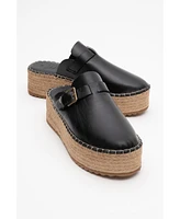 Novas Leather Platform Espadrille Mule (Women)