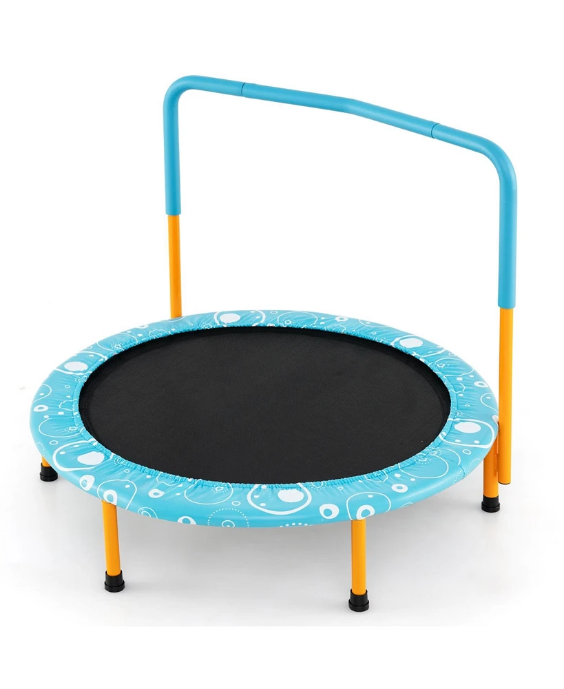 36 Inch Kids Trampoline Mini Rebounder with Full Covered Handrail