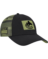 Fanatics Men's Black Vancouver Canucks Authentic Pro Military Appreciation Adjustable Hat