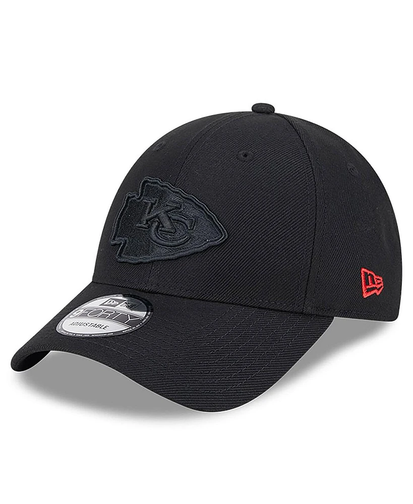New Era Men's Black Kansas City Chiefs Momentum 9FORTY Adjustable Snapback Hat