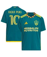 Adidas Big Boys and Girls Riqui Puig Green La Galaxy 2024 La Kit Replica Player Jersey