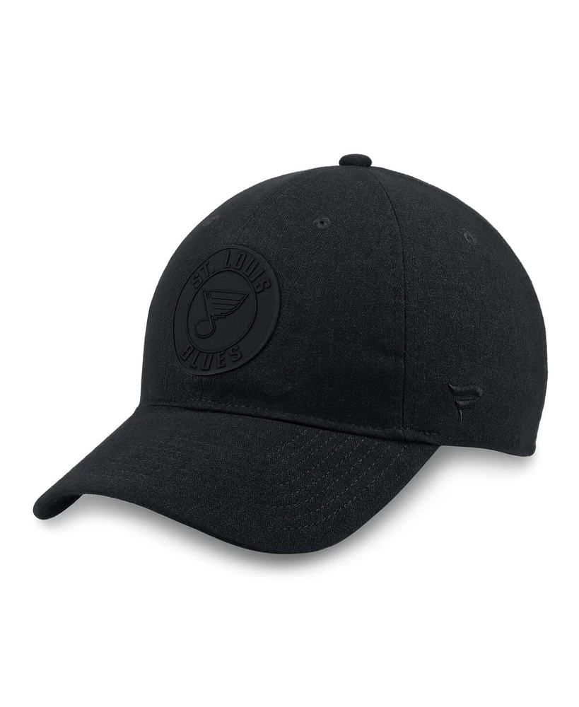 Fanatics Men's Black St. Louis Blues Team Haze Adjustable Hat