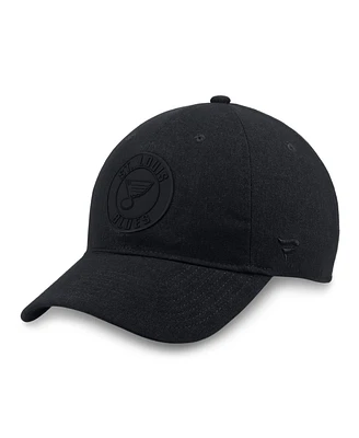 Fanatics Men's Black St. Louis Blues Team Haze Adjustable Hat