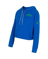 Concepts Sport Women's Blue Seattle Sounders Fc Elevation Tri-Blend Long Sleeve Pullover Hoodie