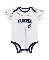 Outerstuff Baby Boys and Girls New York Yankees Play Ball Bodysuit Set, 2-Pack