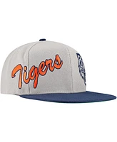 Mitchell & Ness Men's Gray Detroit Tigers Knock Out Panel Snapback Hat