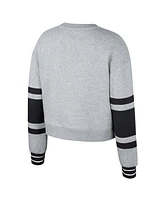 Stadium Essentials Women's Heather Gray Lafc Scrimmage Cropped Pullover Sweatshirt