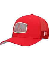 New Era Men's Red Los Angeles Angels Labeled 9SEVENTY Stretch-Snap Adjustable Hat