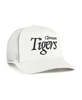 '47 Brand Men's and Women's Cream Clemson Tigers Foundation Script Adjustable Trucker Hat