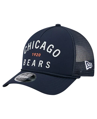 New Era Men's Navy Chicago Bears Active Minimalist M-Crown A-Frame 9FORTY Adjustable Hat