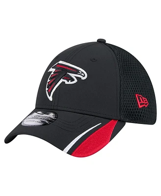 New Era Men's Black Atlanta Falcons Linear 39THIRTY Flex Hat