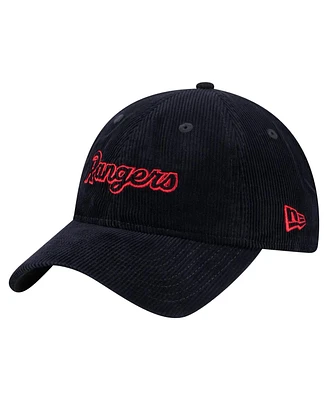 New Era Women's Dark Blue Texas Rangers Corduroy 9TWENTY Adjustable Hat