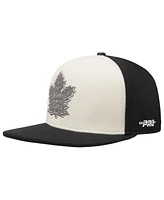 Pro Standard Men's Cream/Black Toronto Maple Leaf's French Terry Snapback Hat