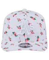 New Era Men's White Athletics Flamingo Mesh Back 9SEVENTY Stretch-Snap Hat