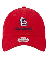 New Era Women's Red St. Louis Cardinals Preppy Team 9TWENTY Adjustable Hat