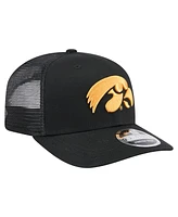 New Era Men's Black Iowa Hawkeyes Primary 9SEVENTY Trucker Stretch Snap Hat