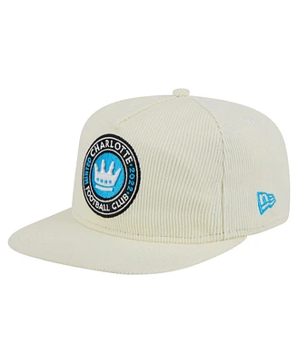 New Era Men's Cream Charlotte Fc 2025 Kickoff Snapback Golfer Hat