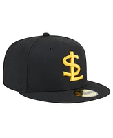 New Era Men's Black/White Salt Lake Bees Authentic Collection 59FIFTY Fitted Hat