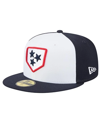 New Era Men's White/Black Nashville Sounds Authentic Collection 59FIFTY Fitted Hat
