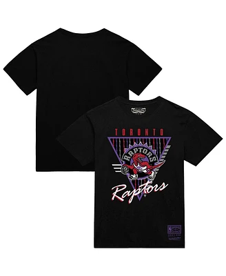 Mitchell & Ness Men's Black Toronto Raptors Worldwide Collection Tri-Logo T-Shirt
