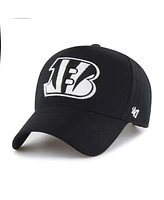 '47 Brand Men's Black Cincinnati Bengals Foundation Offside Adjustable Hat