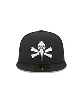 New Era Men's Black Myrtle Beach Pelicans theme Nights 59FIFTY Fitted Hat