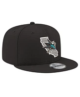 New Era Men's Black San Jose Sharks State Pride 9FIFTY Snapback Hat