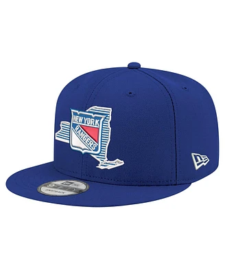 New Era Men's Blue New York Rangers State Pride 9FIFTY Snapback Hat