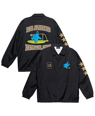 Peace Collective x Sesame Street Big Boys and Girls Black Lafc Full-Snap Coaches Jacket