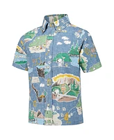 Reyn Spooner Big Boys and Girls Blue Peanuts Beagle Scouts 50th Anniversary Button-Up Shirt