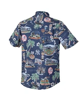 Reyn Spooner Men's Navy New York Yankees Scenic Tri-Blend Button-Down Shirt