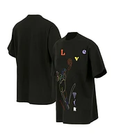 Round21 Men's and Women's Black Golden State Valkyries Love Pride Premium Heavyweight T-Shirt