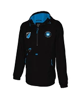 Stadium Essentials Men's Black Charlotte Fc Compete Quarter-Zip Hoodie Jacket