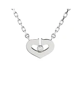 Pre-Owned Cartier Xs C Heart de Cartier Pendant Necklace 18K White Gold with Diamond