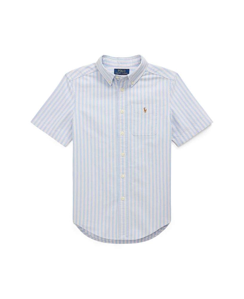 Polo Ralph Lauren Big Boys Striped Oxford Short Sleeve Shirt
